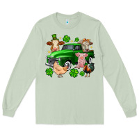 Matcha St. Patrick's farm animal truck Long Sleeve Tee - OliviaCreatesArt
