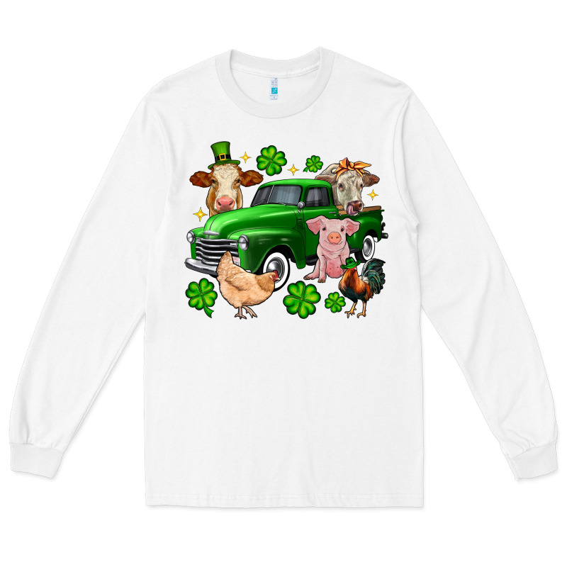 St. Patrick's Farm Animal Truck Long Sleeve Tee by OliviaCreatesArt | Teevron