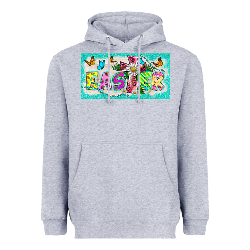 Easter Cross License Plate Template Heavyweight Hoodie by BarkalooDesign | Teevron