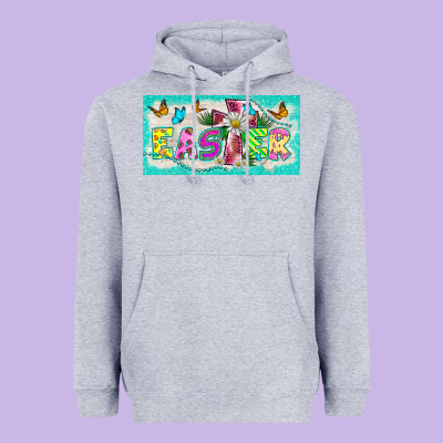 Easter Cross License Plate Template Heavyweight Hoodie Designed By Barkaloodesign