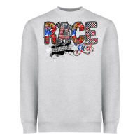 Heather Grey race girl Heavyweight Sweatshirt - RacoonDesign