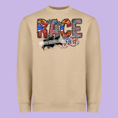 Race Girl Heavyweight Sweatshirt Designed By Racoondesign