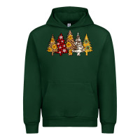 Forest Green leopard christmas trees Urban Hoodie - AdoDesignShop
