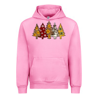 Fuchsia Pink leopard christmas trees Urban Hoodie - AdoDesignShop