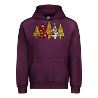 Mauve Wine leopard christmas trees Urban Hoodie - AdoDesignShop