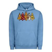 Pigment Pebble Blue leopard christmas trees Urban Hoodie - AdoDesignShop