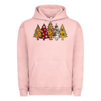 Pigment Salmon leopard christmas trees Urban Hoodie - AdoDesignShop