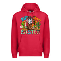Cardinal Hop Into Easter Bunny Western Premium Hoodie - CowhideDigitalArt