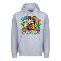 Heather Grey Hop Into Easter Bunny Western Premium Hoodie - CowhideDigitalArt