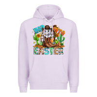 Lilac Hop Into Easter Bunny Western Premium Hoodie - CowhideDigitalArt