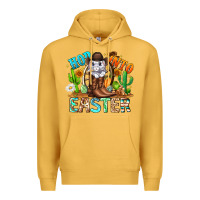 Mustard Hop Into Easter Bunny Western Premium Hoodie - CowhideDigitalArt
