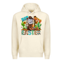 Sandshell Hop Into Easter Bunny Western Premium Hoodie - CowhideDigitalArt