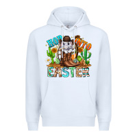 White Hop Into Easter Bunny Western Premium Hoodie - CowhideDigitalArt