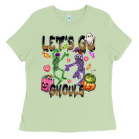 Matcha Let's go ghouls Ladies Tee - NancyCooperArtShop