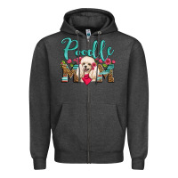 Charcoal Heather poodle mom Zipper Hoodie - Artiststas