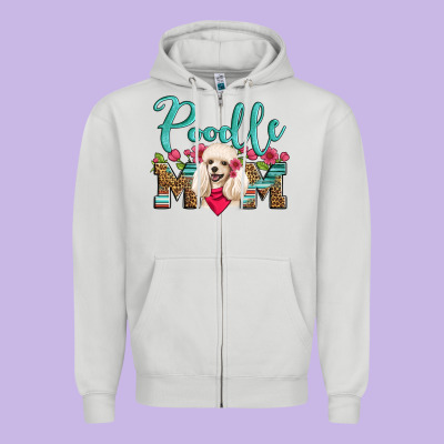 Poodle Mom Zipper Hoodie Designed By Artiststas