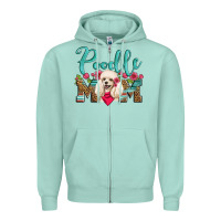 Seafoam poodle mom Zipper Hoodie - Artiststas