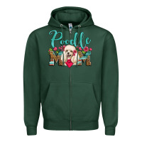 Sports Green poodle mom Zipper Hoodie - Artiststas