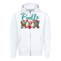 White poodle mom Zipper Hoodie - Artiststas