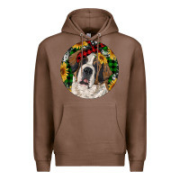 Chestnut Christmas St. Bernard Premium Hoodie - RanaPortraitStore