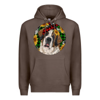 Coffee Christmas St. Bernard Premium Hoodie - RanaPortraitStore