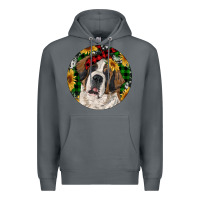 Rock Christmas St. Bernard Premium Hoodie - RanaPortraitStore