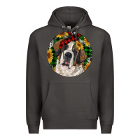 Smoke Christmas St. Bernard Premium Hoodie - RanaPortraitStore