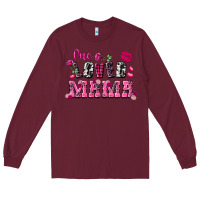 Burgundy One loved mama Valentine's Day Long Sleeve Tee - FaDigitalArtStudio