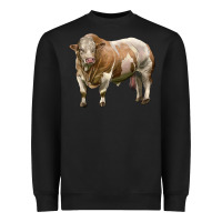 Black simmental bull Heavyweight Sweatshirt - LillyAllenDesigns
