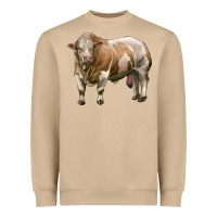 Mushroom simmental bull Heavyweight Sweatshirt - LillyAllenDesigns