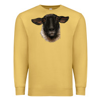 Antique Gold suffolk ewe head Premium Sweatshirt - BarkalooDesign