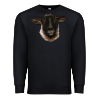 Black suffolk ewe head Premium Sweatshirt - BarkalooDesign