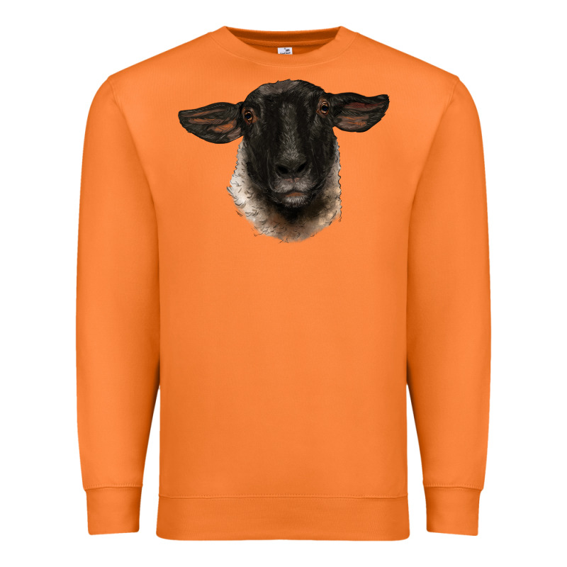 Suffolk Ewe Head Premium Sweatshirt by BarkalooDesign | Teevron