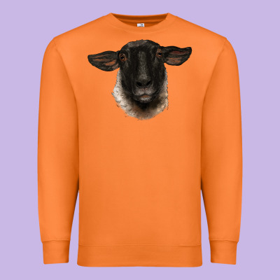Suffolk Ewe Head Premium Sweatshirt Designed By Barkaloodesign