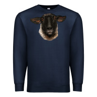 Navy suffolk ewe head Premium Sweatshirt - BarkalooDesign