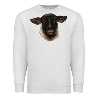 Oatmeal Heather suffolk ewe head Premium Sweatshirt - BarkalooDesign