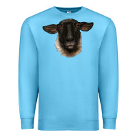 Ocean Blue suffolk ewe head Premium Sweatshirt - BarkalooDesign
