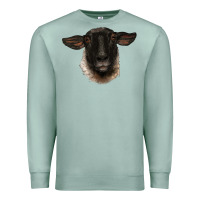 Seafoam suffolk ewe head Premium Sweatshirt - BarkalooDesign