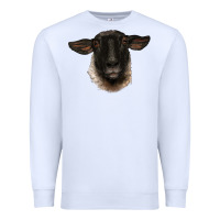 White suffolk ewe head Premium Sweatshirt - BarkalooDesign
