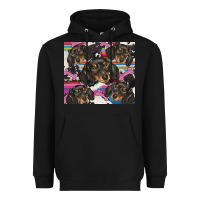 Black dachshund Heavyweight Hoodie - BarkalooDesign