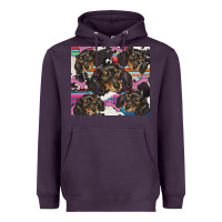 Plum dachshund Heavyweight Hoodie - BarkalooDesign