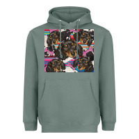 Sage dachshund Heavyweight Hoodie - BarkalooDesign