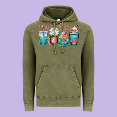 Mom Fuel Coffee Cups Vintage Hoodie Designed By Oliviacreatesart