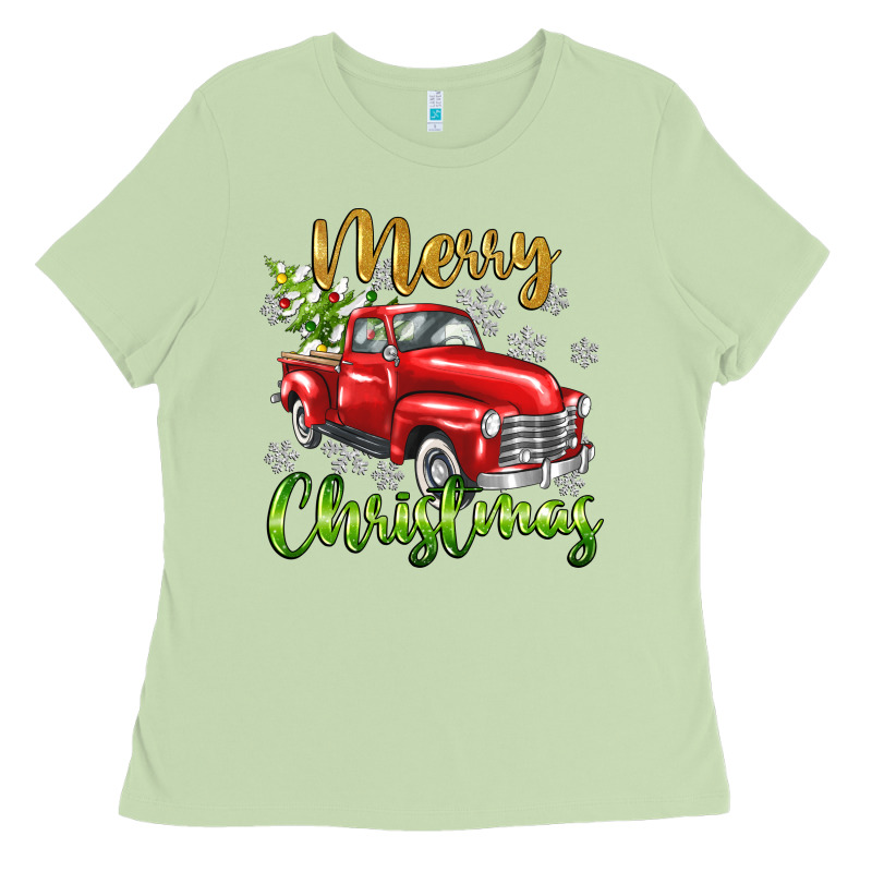 Merry Christmas Truck Ladies Tee by texasbilliewilder | Teevron