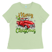 Matcha Merry Christmas truck Ladies Tee - texasbilliewilder