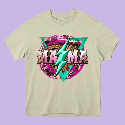 Mama Life And Thunderbolt Heavy Core Tee Designed By Jahusdesignshop