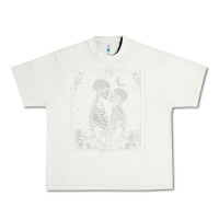 Pistachio The Lovers Tarot Card Skeleton Valentines Halloween Occult Urban Heavy Tee - longCreatives