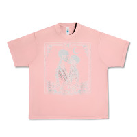 Salmon The Lovers Tarot Card Skeleton Valentines Halloween Occult Urban Heavy Tee - longCreatives