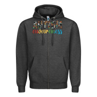 Charcoal Heather autism awareness Zipper Hoodie - Artiststas