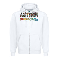 White autism awareness Zipper Hoodie - Artiststas